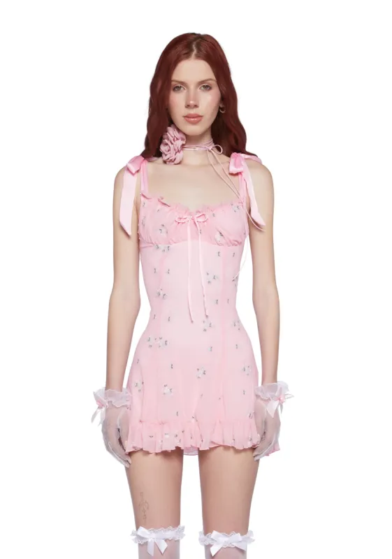 Wildflower Fables Mini Dress - Pink sold by Dolls Kill
