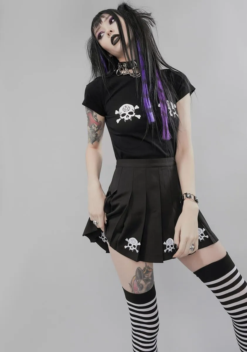 Raise The Dead Pleated Mini Skirt sold by Dolls Kill product image thumbnail 2
