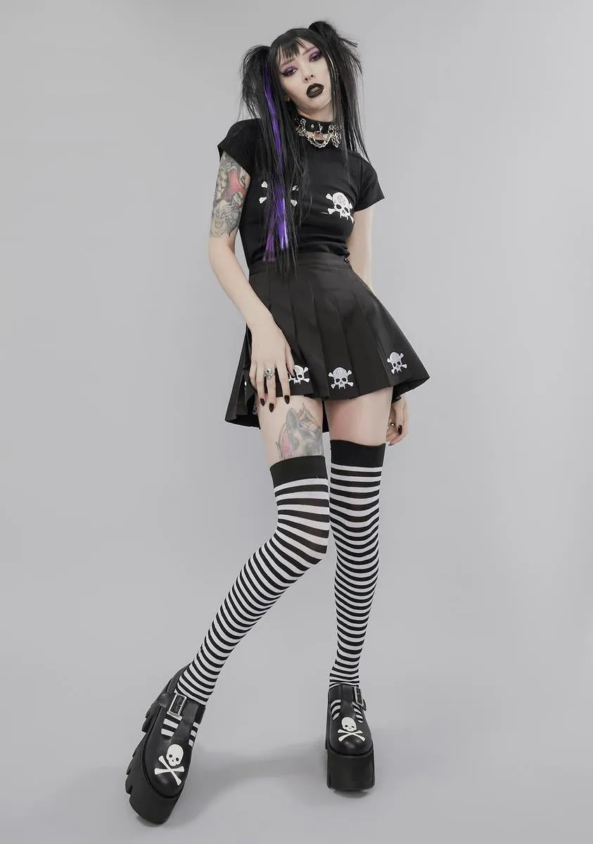Raise The Dead Pleated Mini Skirt sold by Dolls Kill product image thumbnail 3