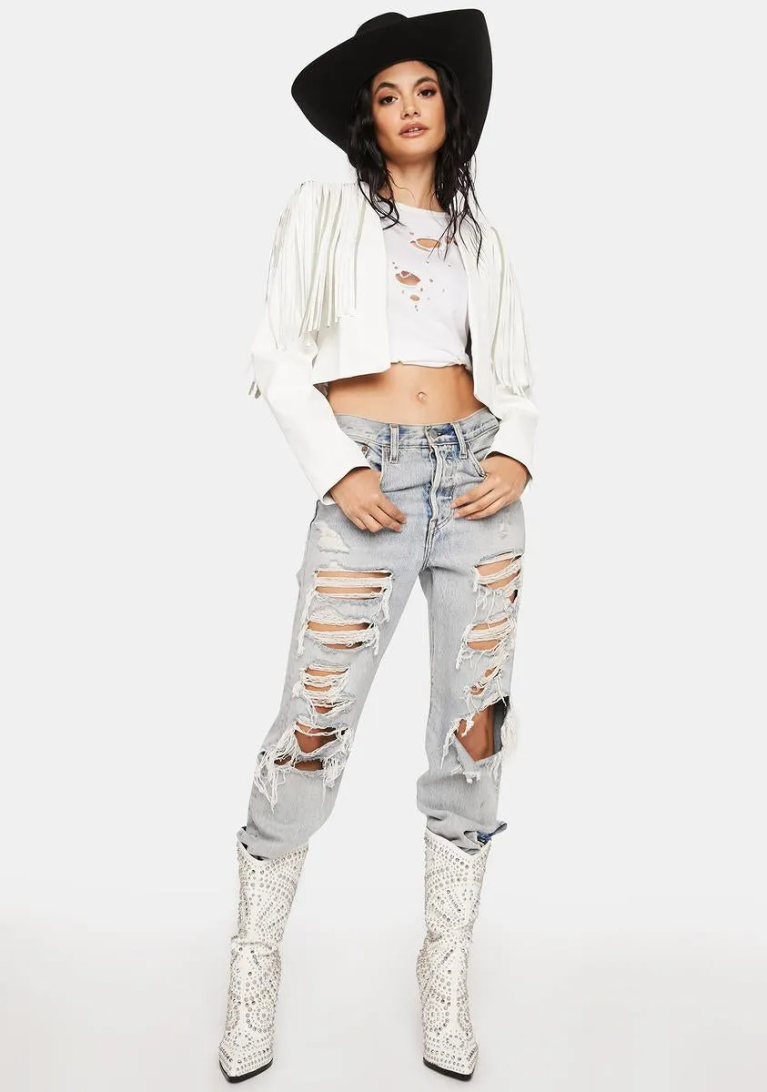 Kept Secrets Fringe Jacket sold by Dolls Kill product image thumbnail 3