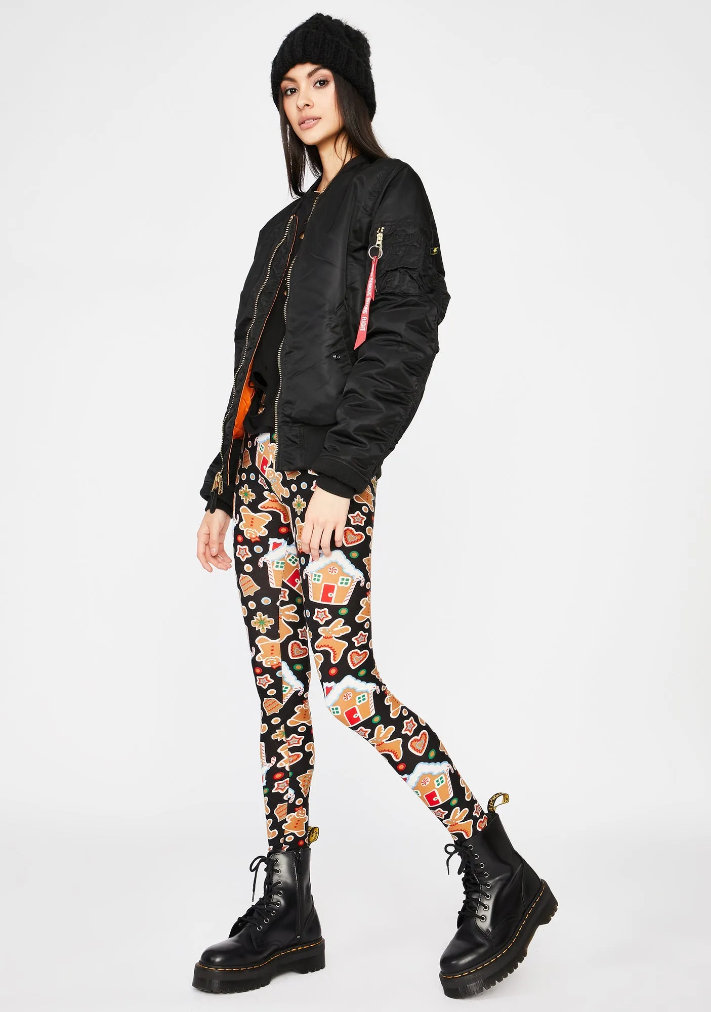 Gingerbread Dreams Printed Leggings sold by Dolls Kill product image thumbnail 2