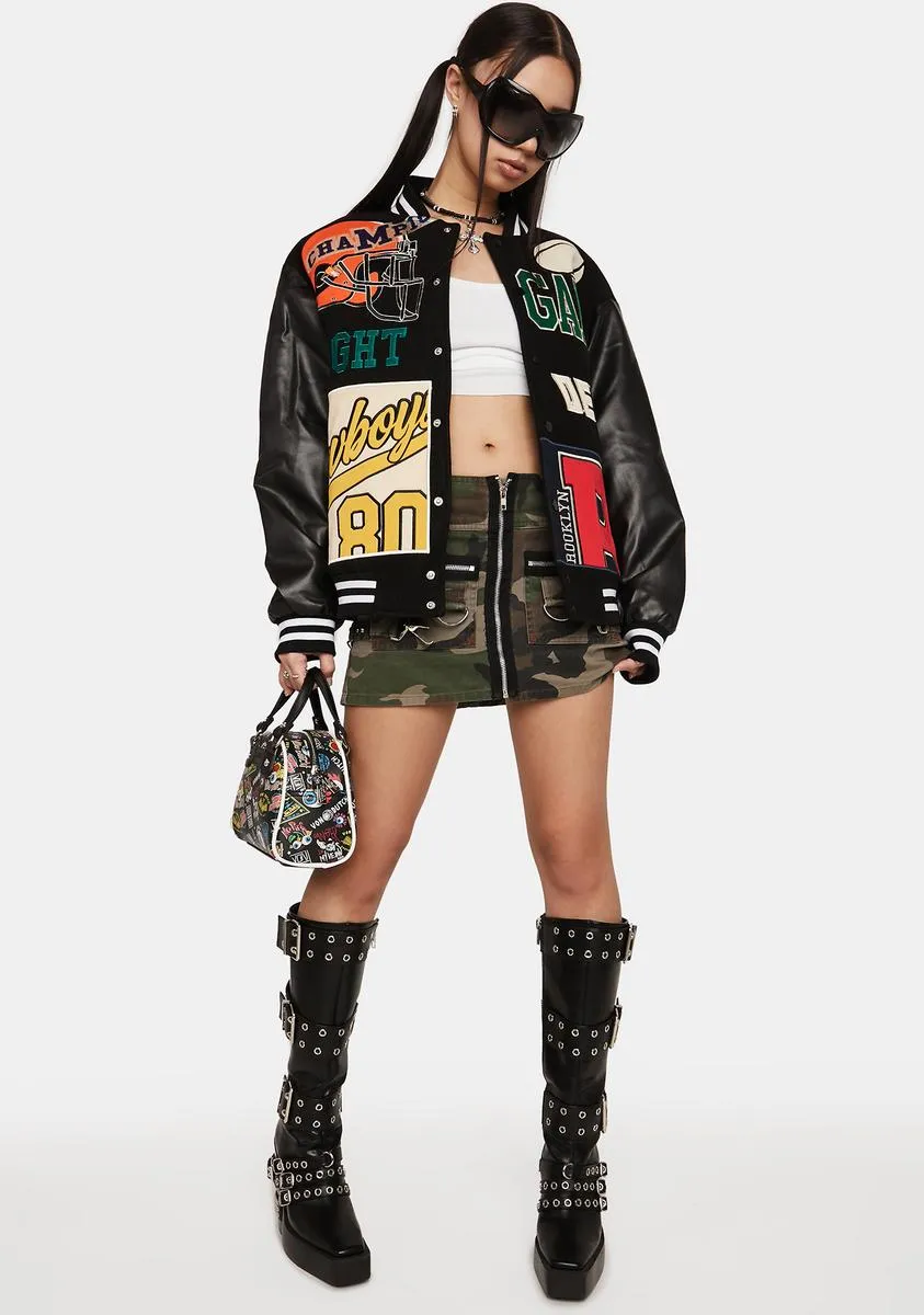 PU Team Baseball Jacket sold by Dolls Kill product image thumbnail 3