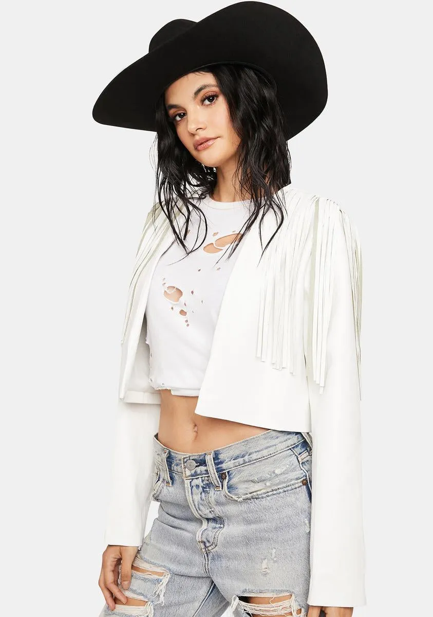 Kept Secrets Fringe Jacket sold by Dolls Kill product image thumbnail 2