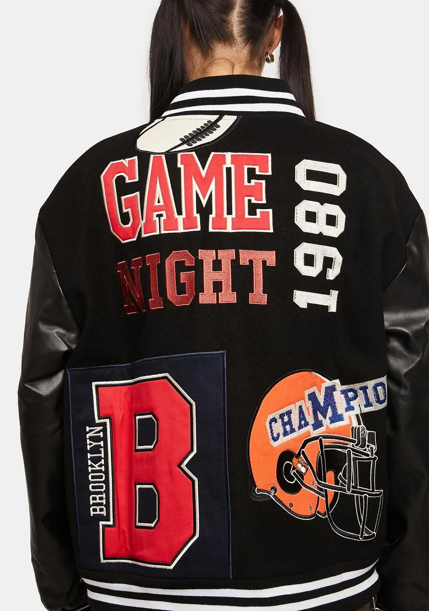 PU Team Baseball Jacket sold by Dolls Kill product image thumbnail 4