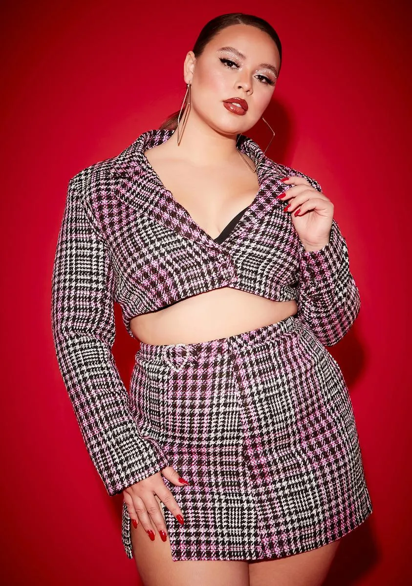 Plus Honey Been Mean Cropped Tweed Blazer sold by Dolls Kill product image thumbnail 2