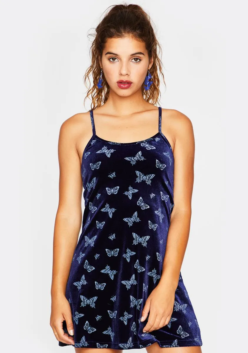 Ur My Butterfly Velvet Dress sold by Dolls Kill