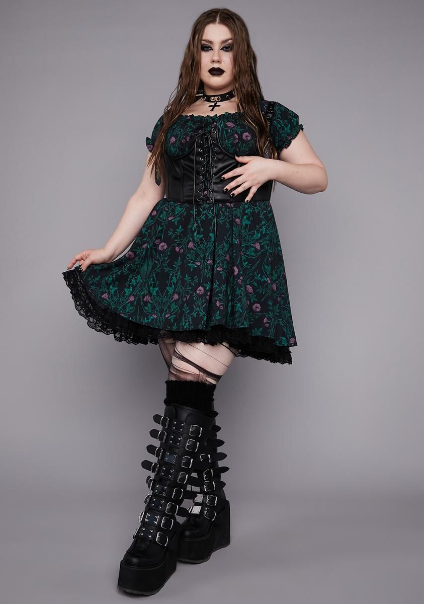 Plus Herbal Magic Mini Dress sold by Dolls Kill product image thumbnail 3