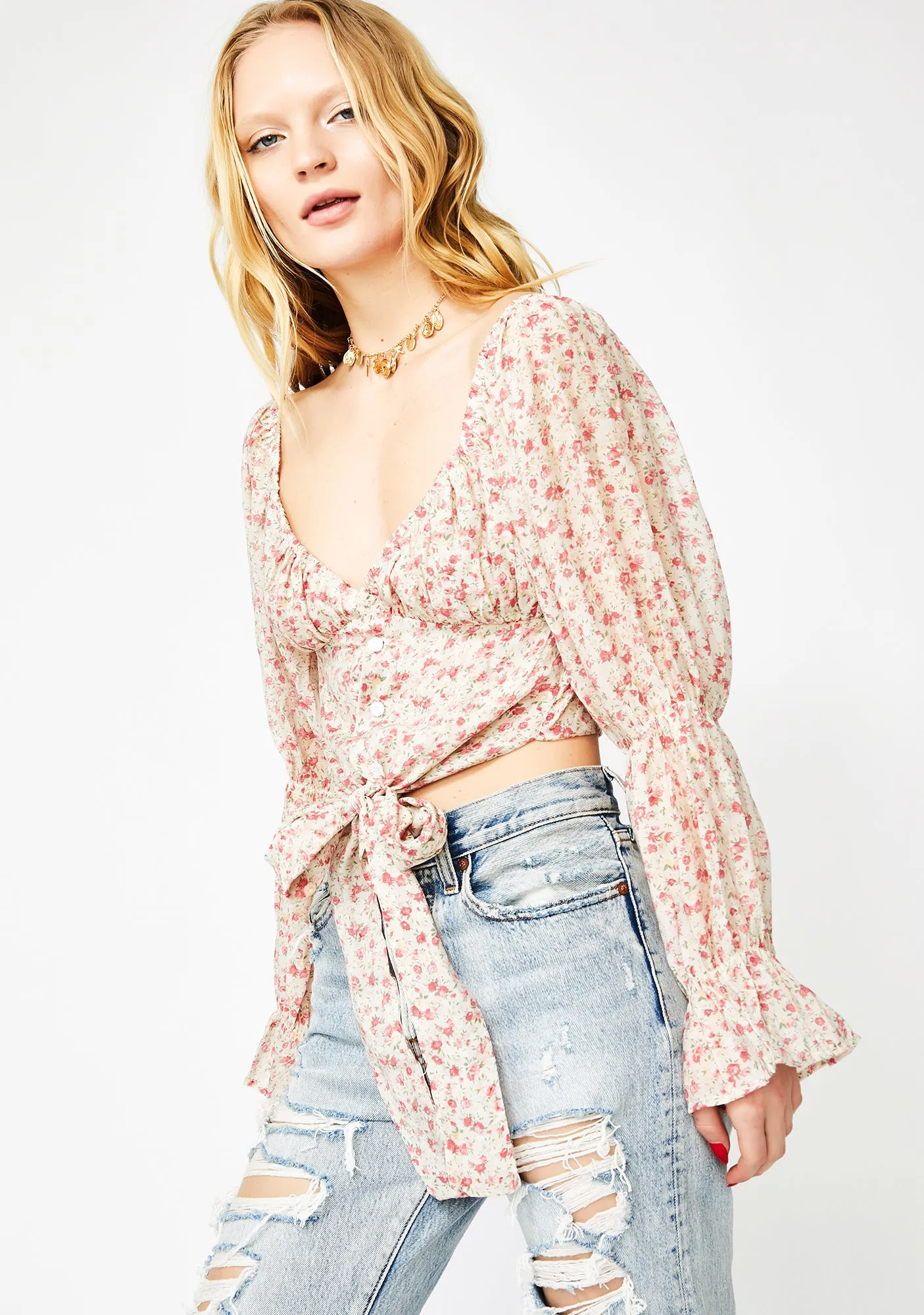 Blooming Affair Floral Top sold by Dolls Kill product image thumbnail 2