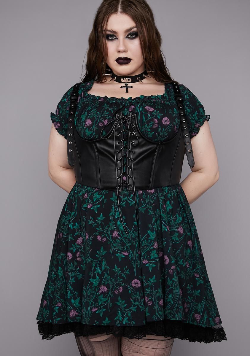 Plus Herbal Magic Mini Dress sold by Dolls Kill