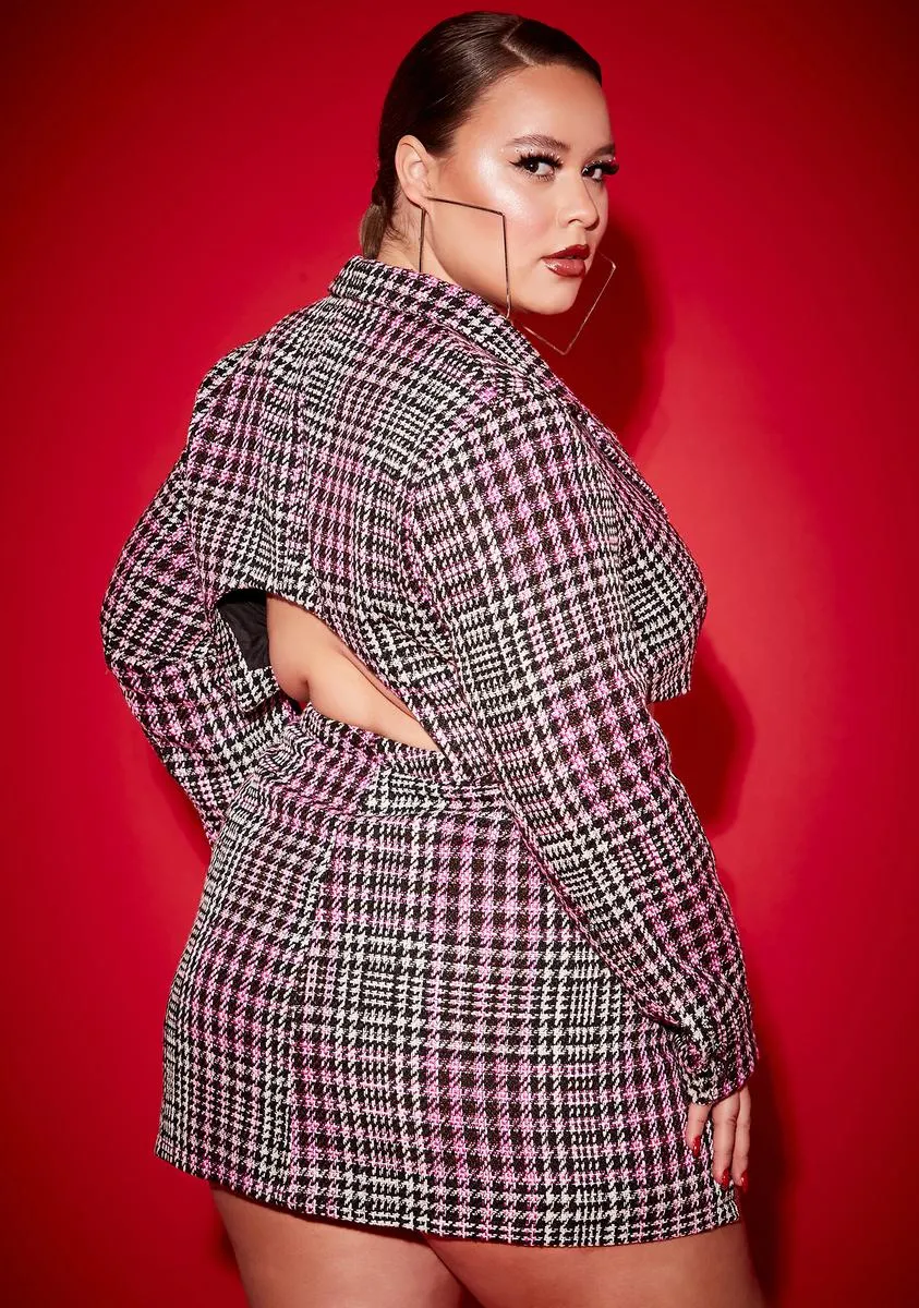 Plus Honey Been Mean Cropped Tweed Blazer sold by Dolls Kill product image thumbnail 4