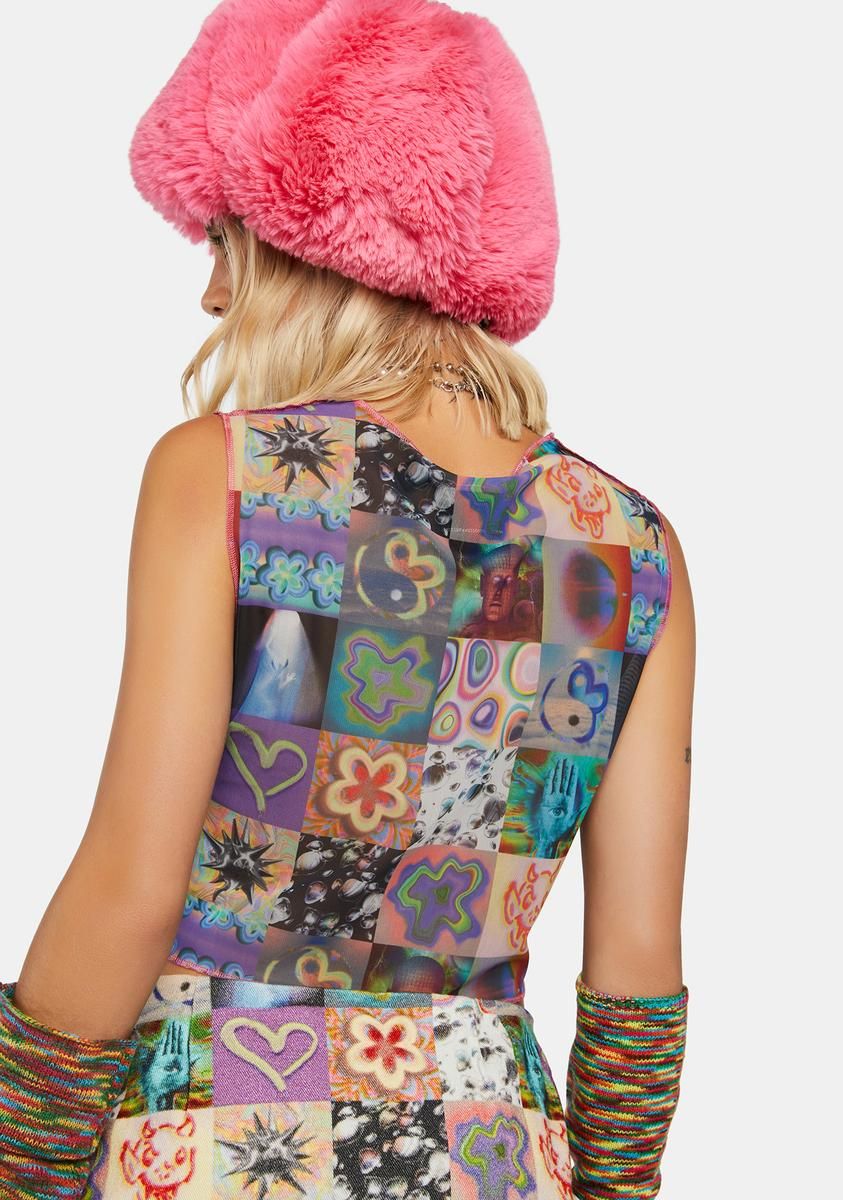 Flashback Mesh Crop Top sold by Dolls Kill product image thumbnail 4