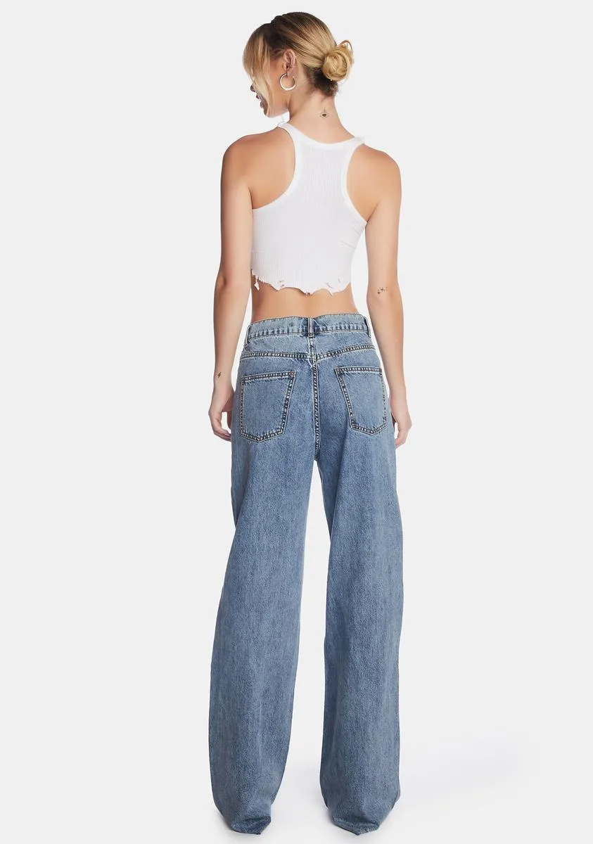 True Romance Wide Leg Jeans sold by Dolls Kill product image thumbnail 4