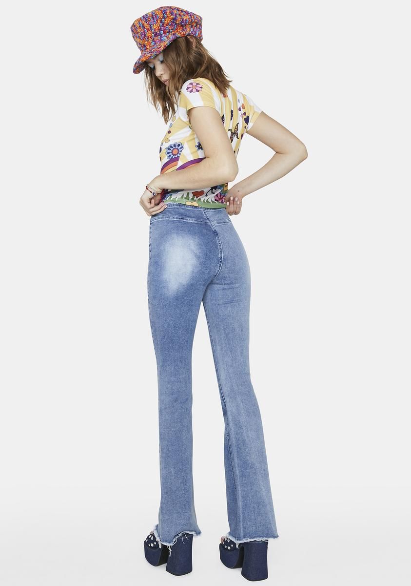 Cloud Illusions Flare Jeans sold by Dolls Kill product image thumbnail 4