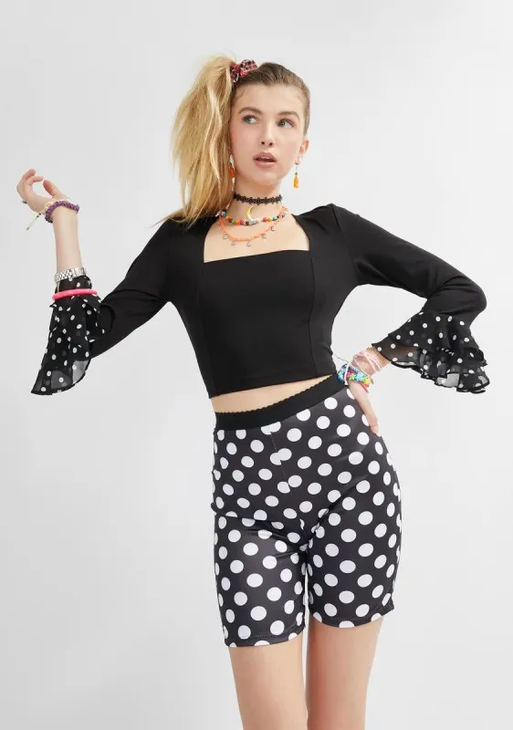 Making It Clear Ponte Crop Top sold by Dolls Kill