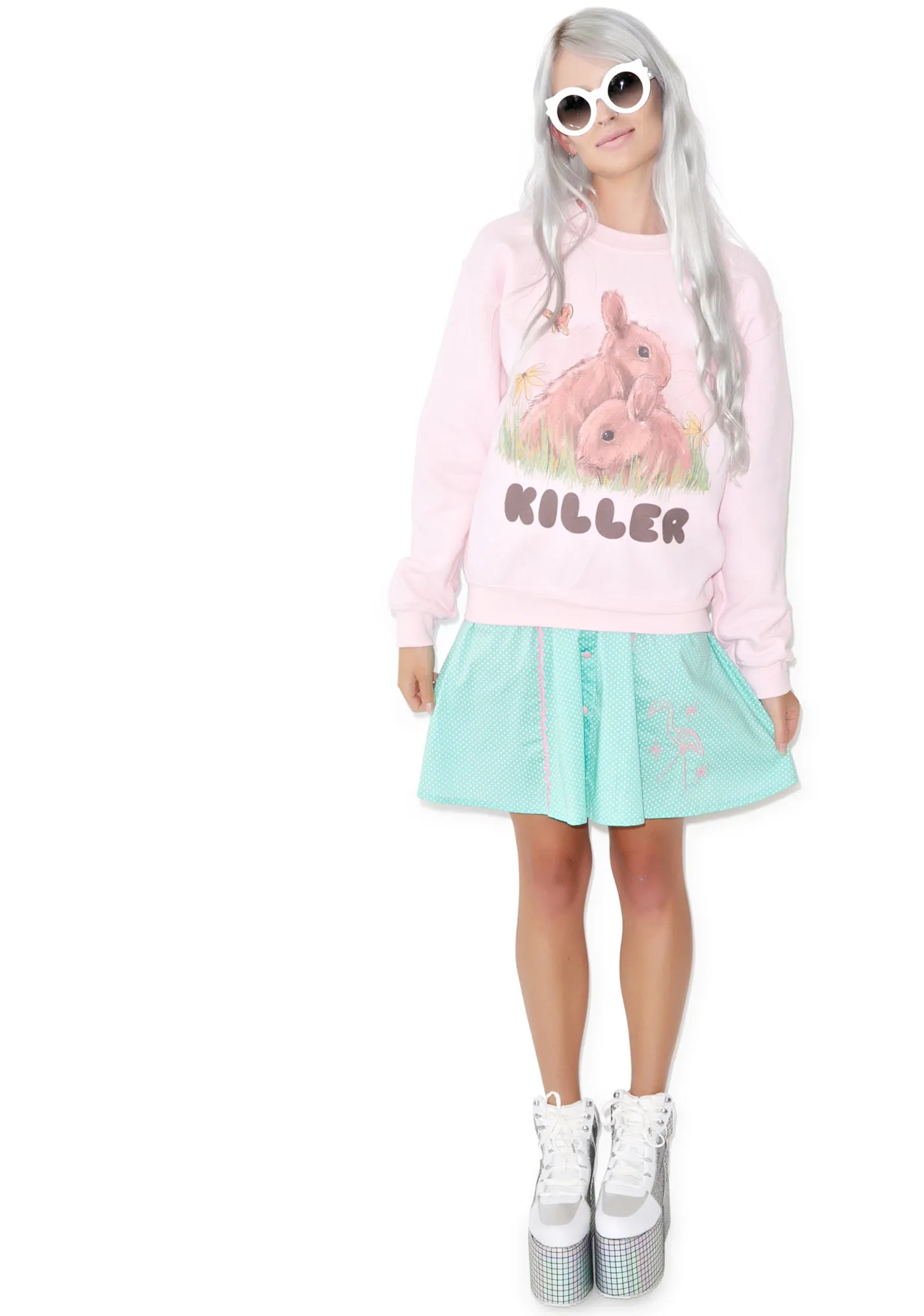 Loose Bunny Sweatshirt sold by Dolls Kill product image thumbnail 3