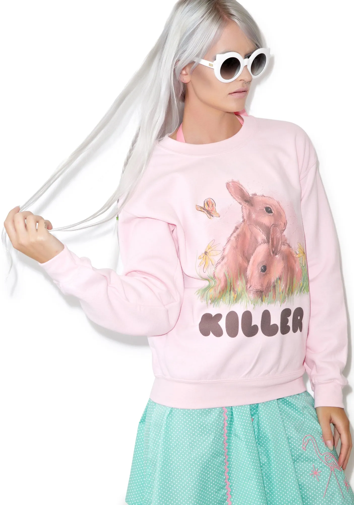 Loose Bunny Sweatshirt sold by Dolls Kill