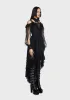 Gothic Off Shoulder Irregular Lace Dress sold by Dolls Kill
