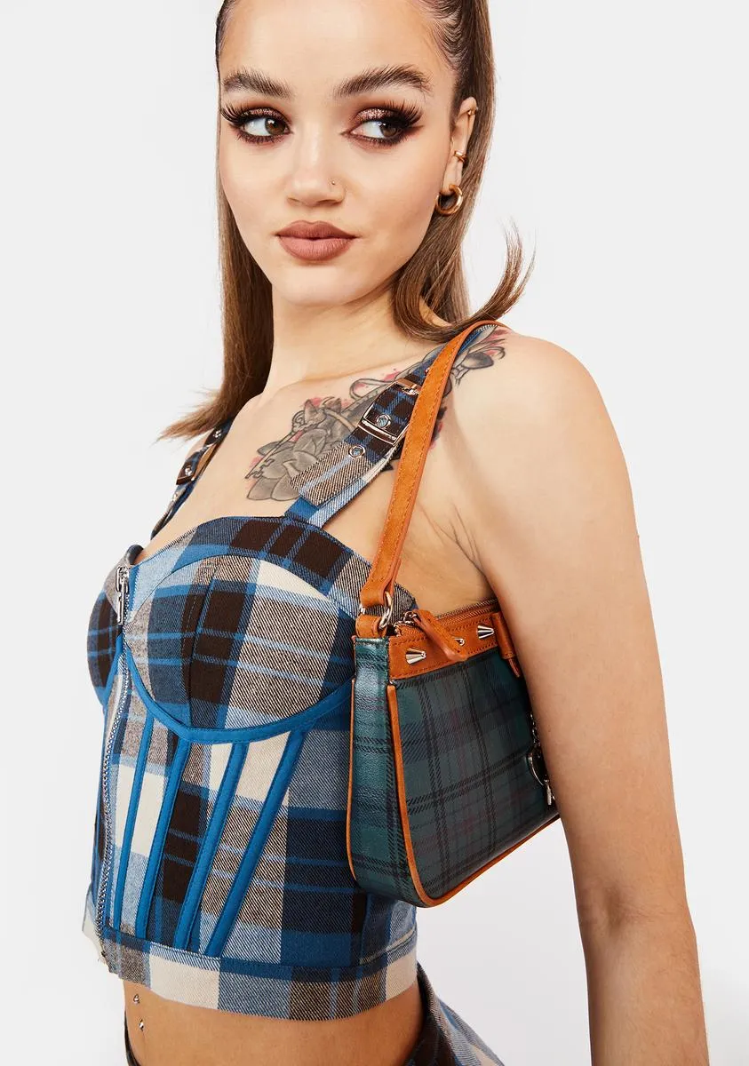 Eff Academia Plaid Corset Top sold by Dolls Kill product image thumbnail 2