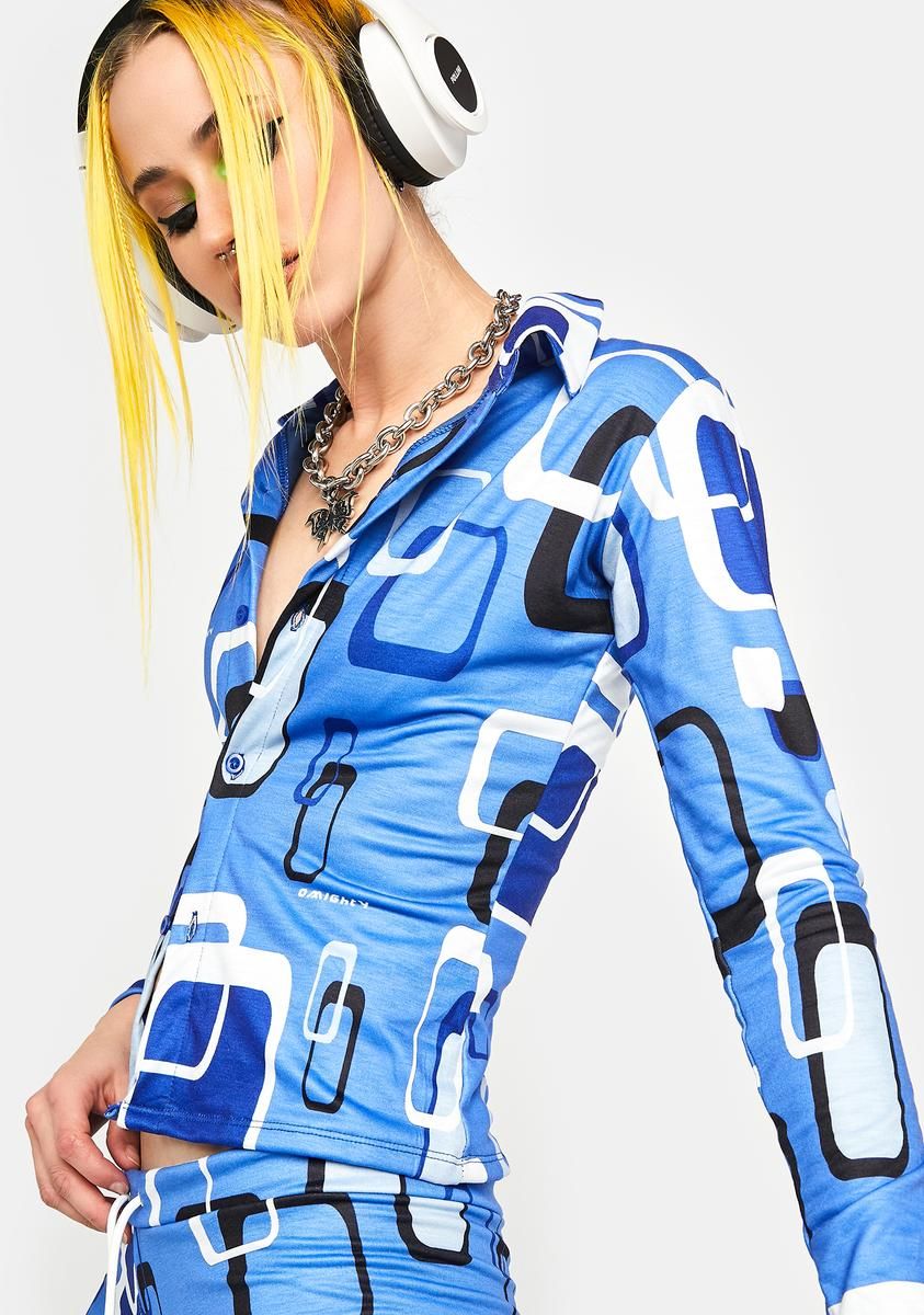 Blue Telly Shirt sold by Dolls Kill product image thumbnail 2