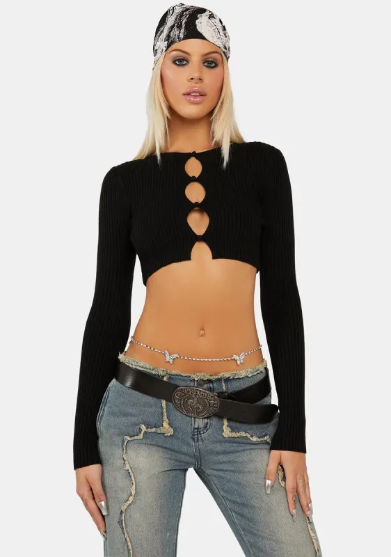 Forever Iconic Knit Crop Top sold by Dolls Kill