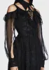 Gothic Off Shoulder Irregular Lace Dress sold by Dolls Kill