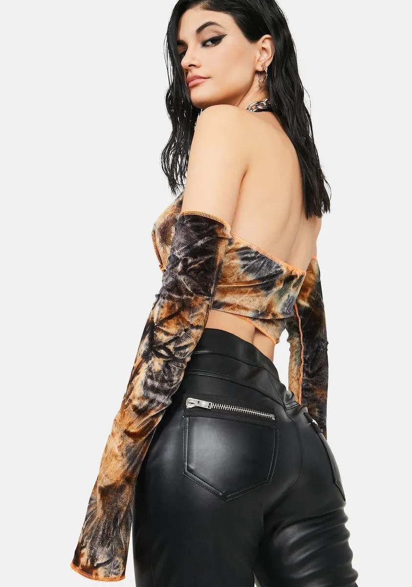 Fierce Encounter Tie Dye Halter Top sold by Dolls Kill product image thumbnail 4