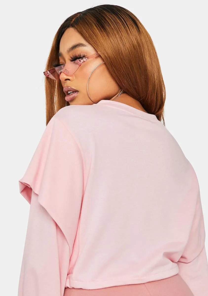 Candy Never Back Down Layered Sweatshirt sold by Dolls Kill product image thumbnail 4