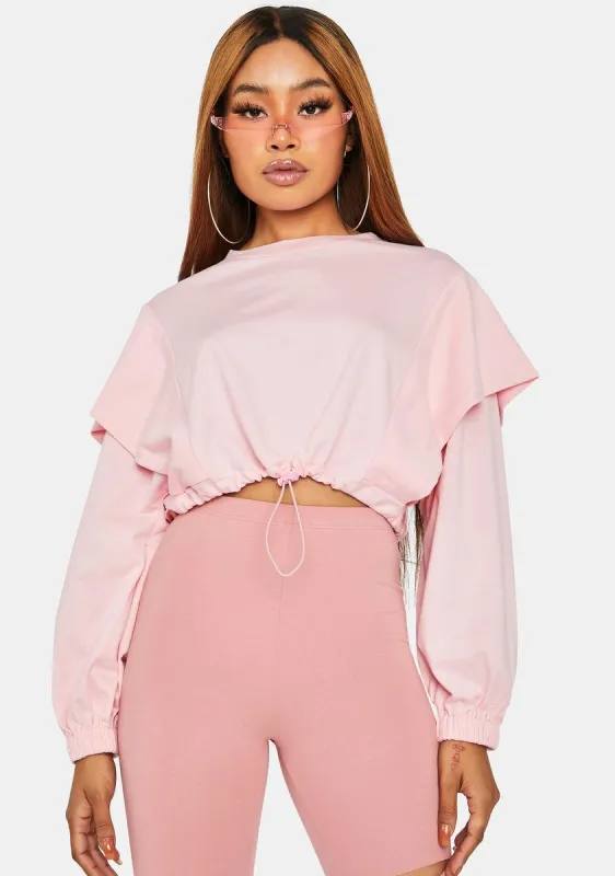 Candy Never Back Down Layered Sweatshirt sold by Dolls Kill