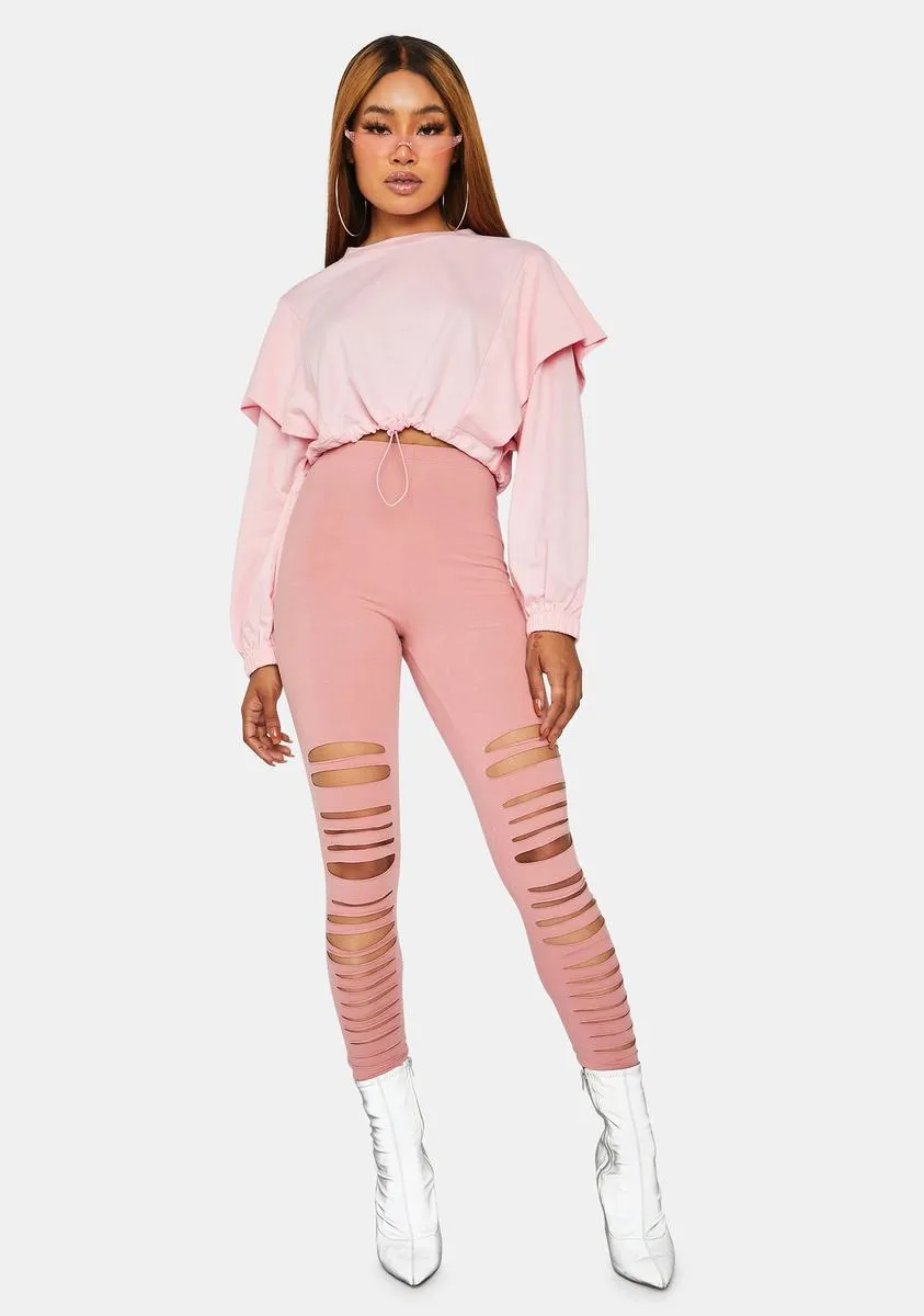 Candy Never Back Down Layered Sweatshirt sold by Dolls Kill product image thumbnail 3