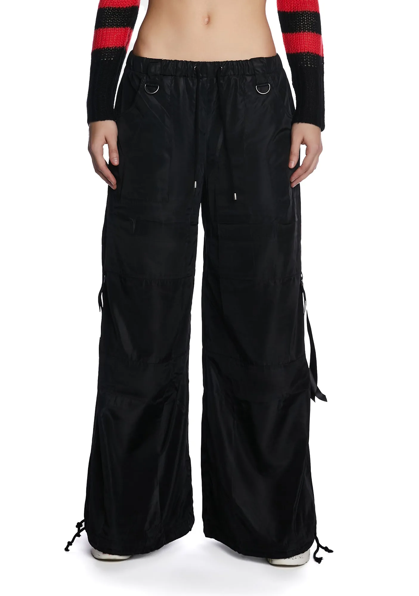 Punk Cred Wide Leg Pants - Black sold by Dolls Kill