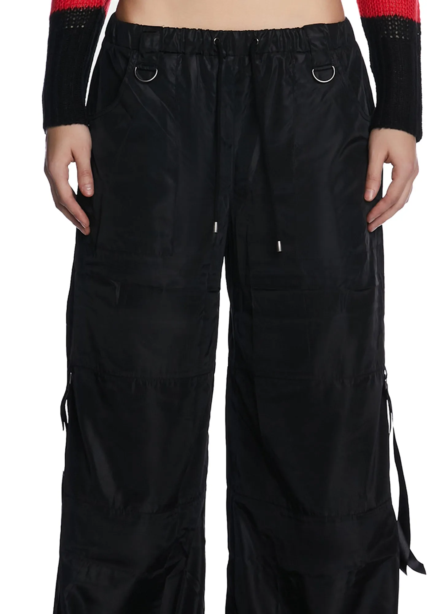 Punk Cred Wide Leg Pants - Black sold by Dolls Kill product image thumbnail 5