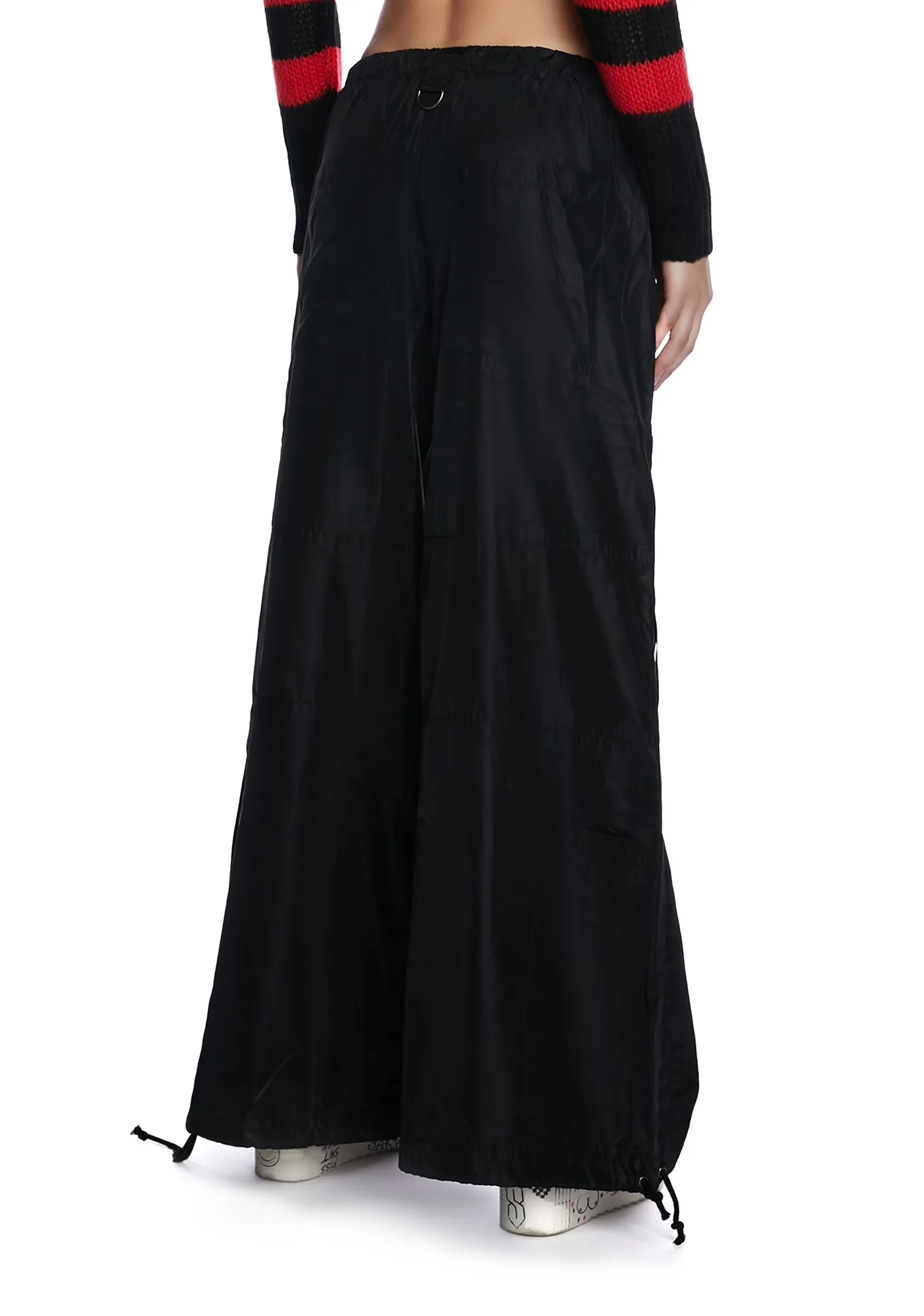 Punk Cred Wide Leg Pants - Black sold by Dolls Kill product image thumbnail 4