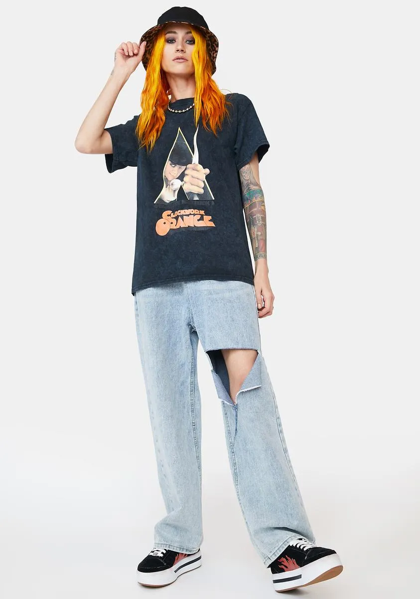 Black Washed Clockwork Orange Tyler T-Shirt sold by Dolls Kill product image thumbnail 3