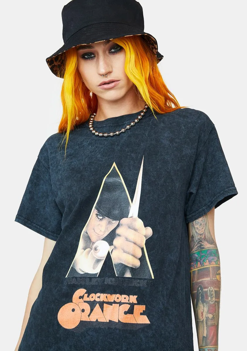 Black Washed Clockwork Orange Tyler T-Shirt sold by Dolls Kill