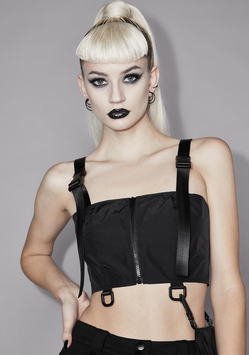 Defying Gravity Utility Crop Top sold by Dolls Kill