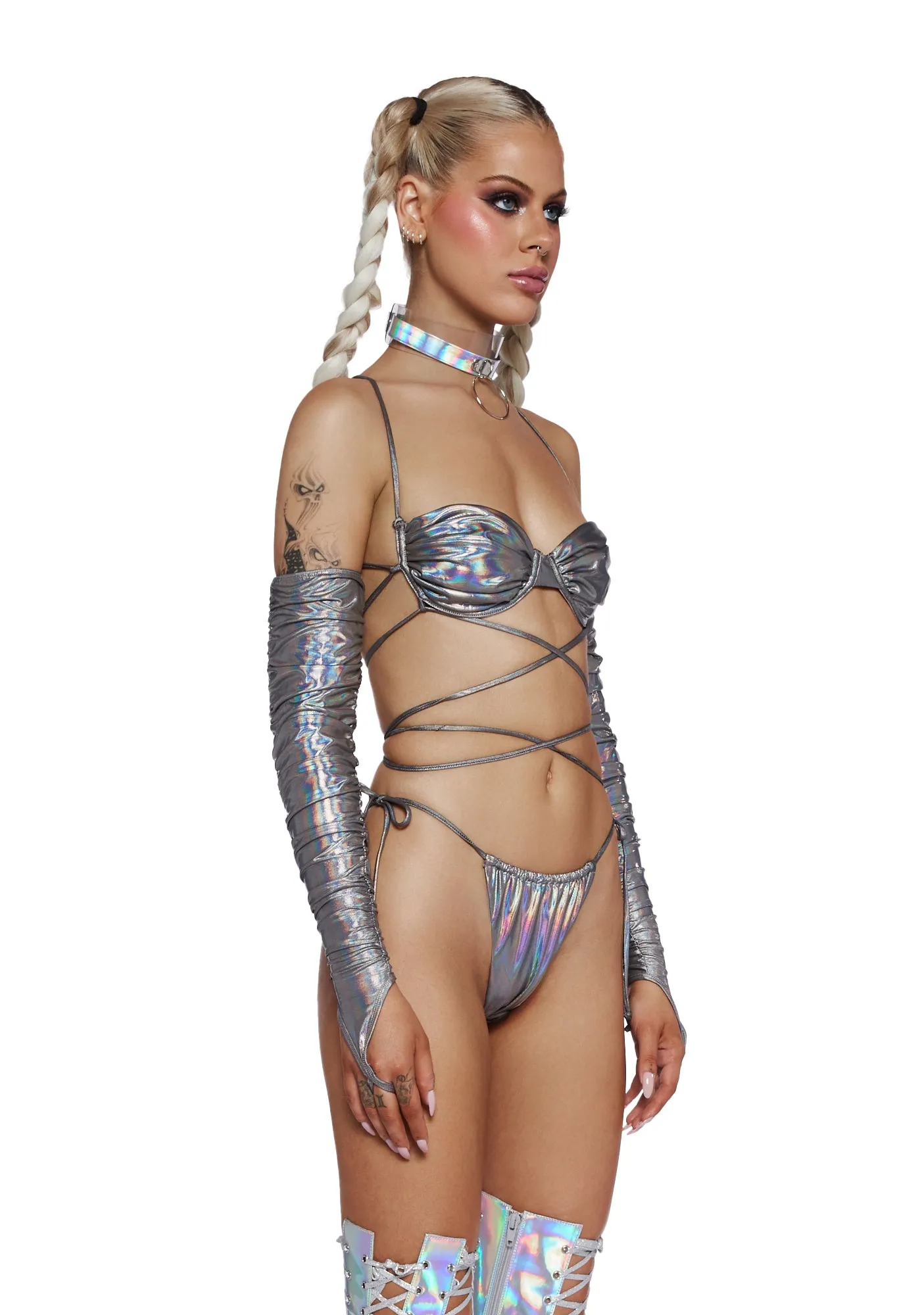 Radiant Mirage Lingerie And Arm Warmers Set sold by Dolls Kill product image thumbnail 3