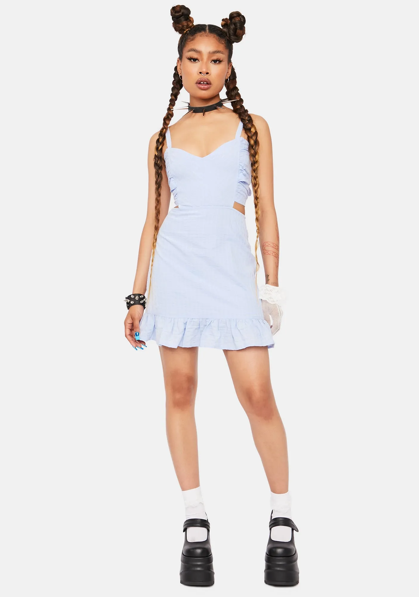 Cornflower You Mean More Mini Dress sold by Dolls Kill product image thumbnail 3