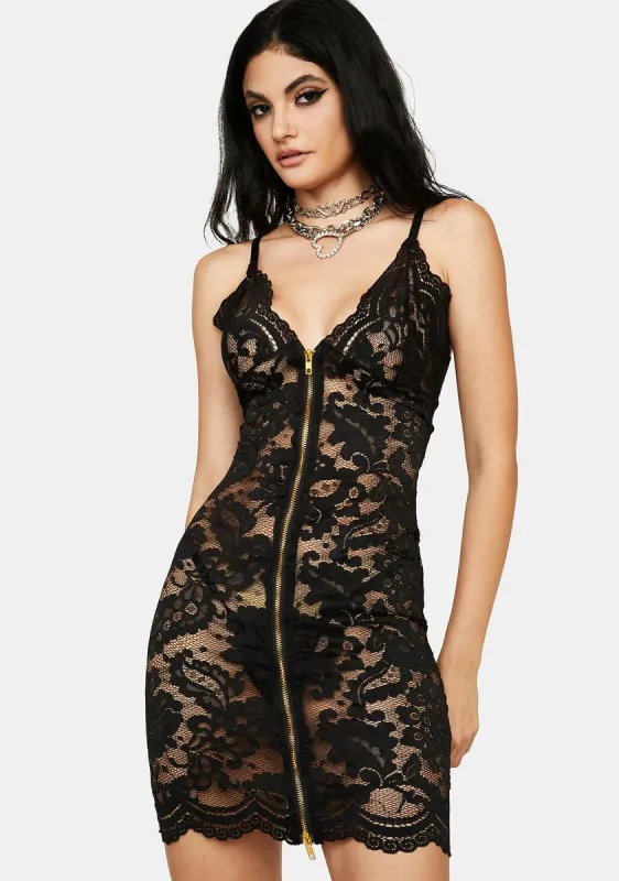 Yes Of Course Lace Mini Dress sold by Dolls Kill