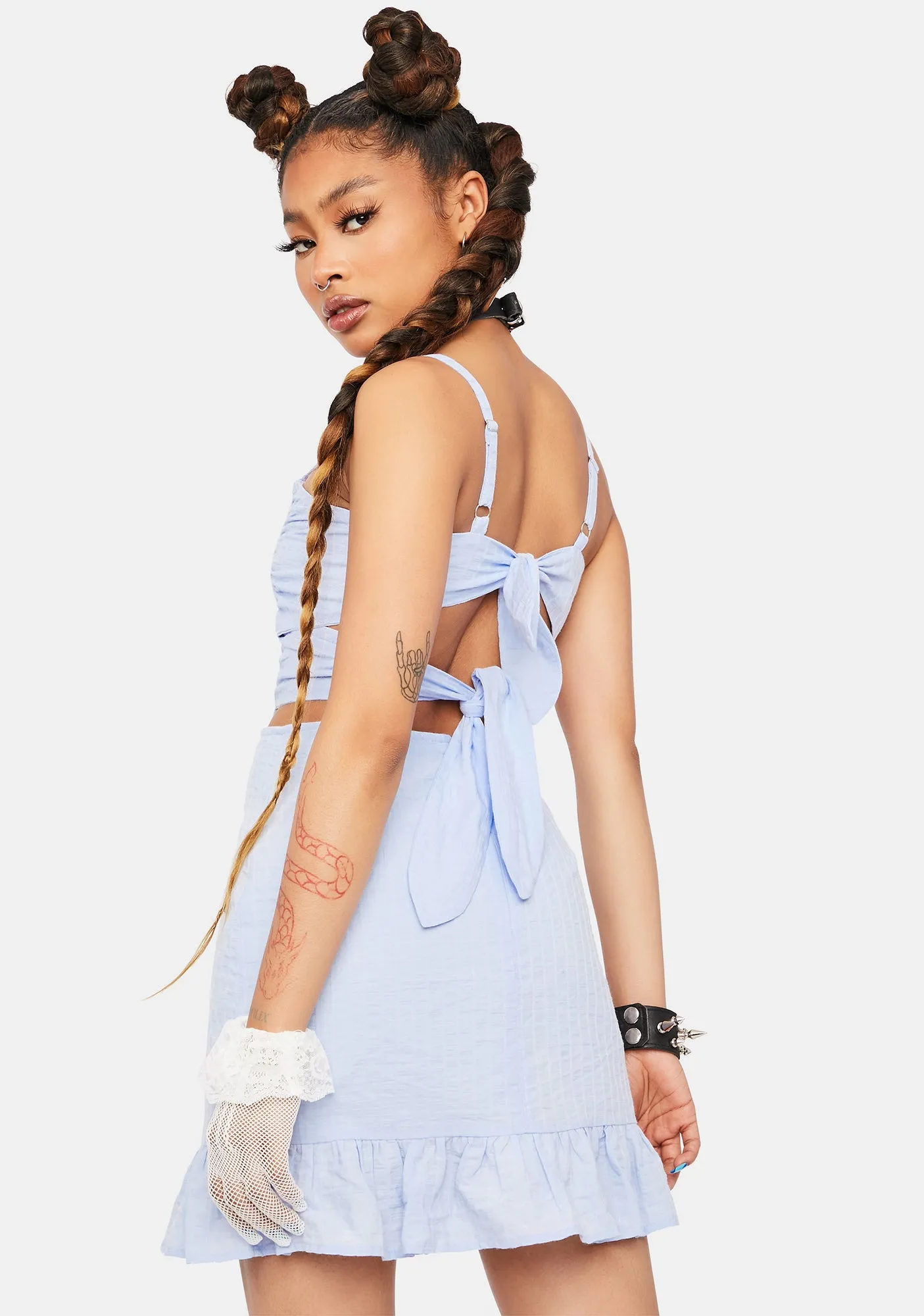 Cornflower You Mean More Mini Dress sold by Dolls Kill product image thumbnail 4