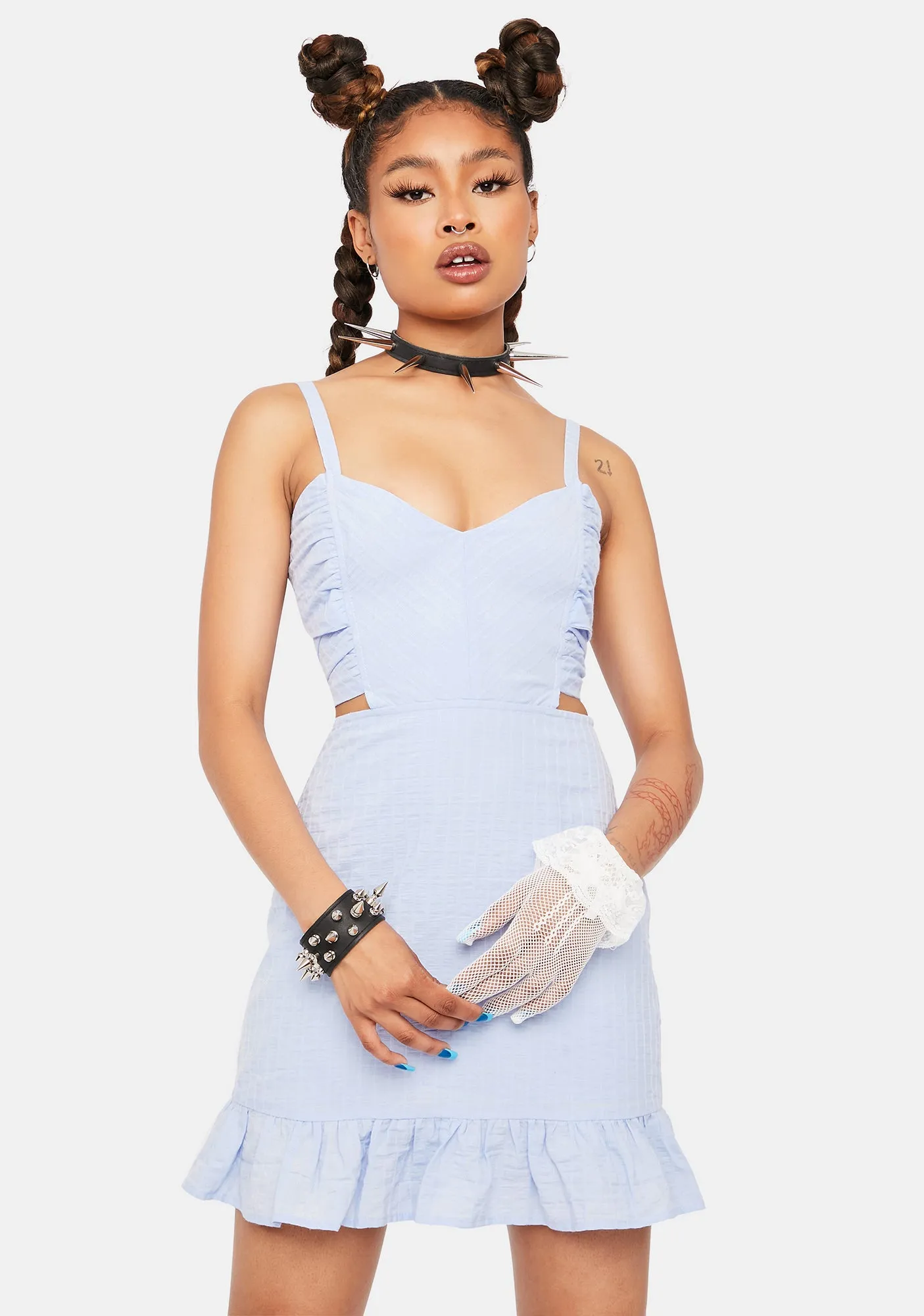 Cornflower You Mean More Mini Dress sold by Dolls Kill