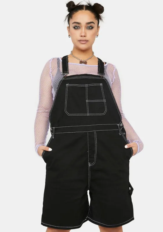 Plus I Can Fix That Denim Shortalls sold by Dolls Kill