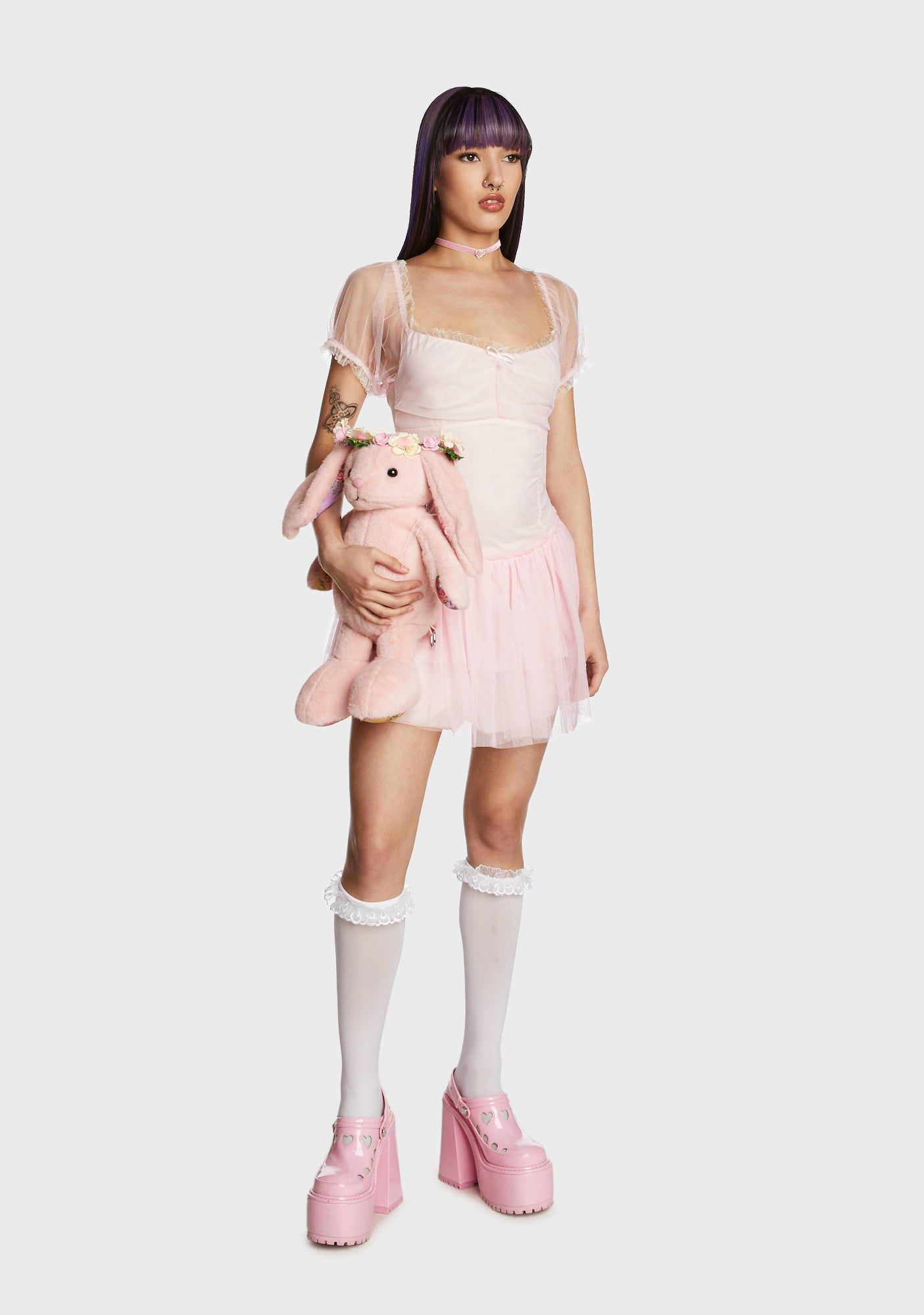 Leaps N' Bounds Mini Dress - Pink sold by Dolls Kill product image thumbnail 2
