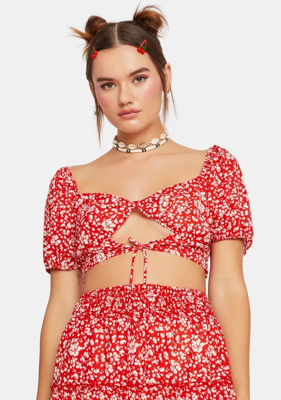 Committed to Fun Crop Top sold by Dolls Kill