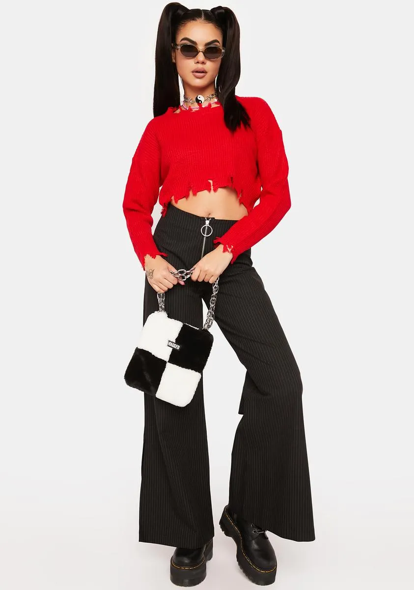 Love No Priorities Cropped Sweater sold by Dolls Kill product image thumbnail 3