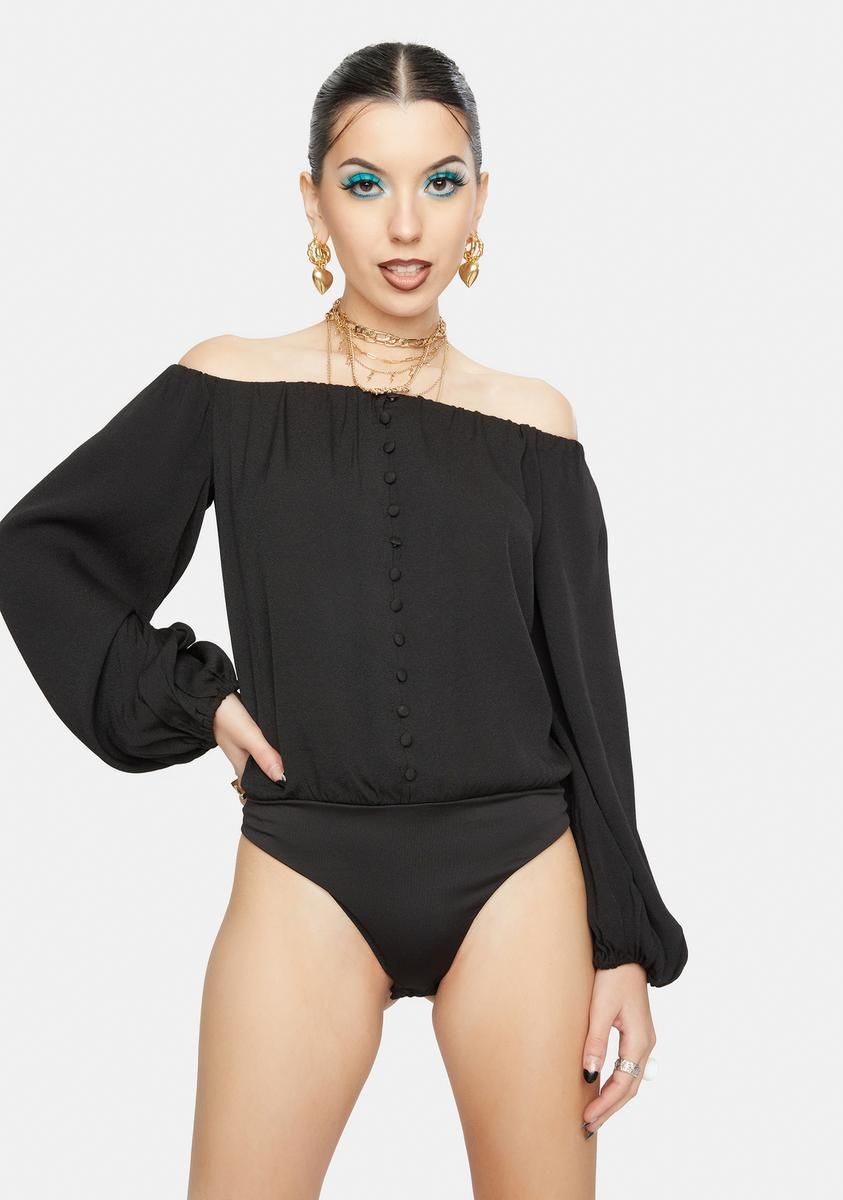 Nessa Off The Shoulder Bodysuit sold by Dolls Kill