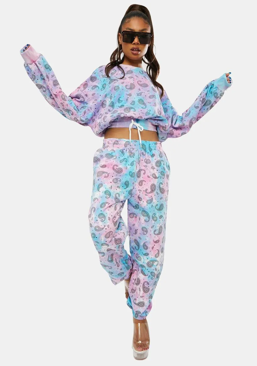 Got A Feelin' Tie Dye Paisley Sweatshirt sold by Dolls Kill product image thumbnail 3