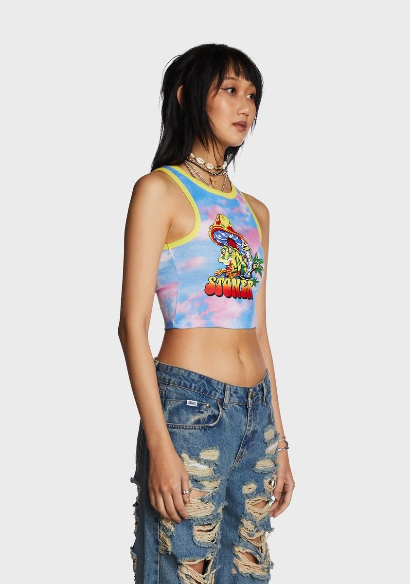 Stoner Mushroom Crop Tank sold by Dolls Kill product image thumbnail 5