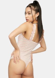 Only Exception Striped Bodysuit sold by Dolls Kill