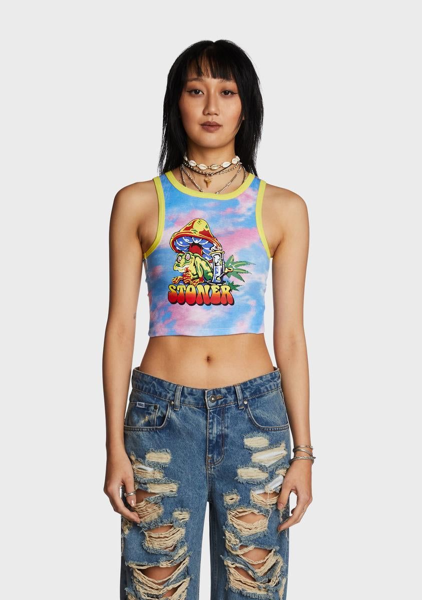 Stoner Mushroom Crop Tank sold by Dolls Kill product image thumbnail 4