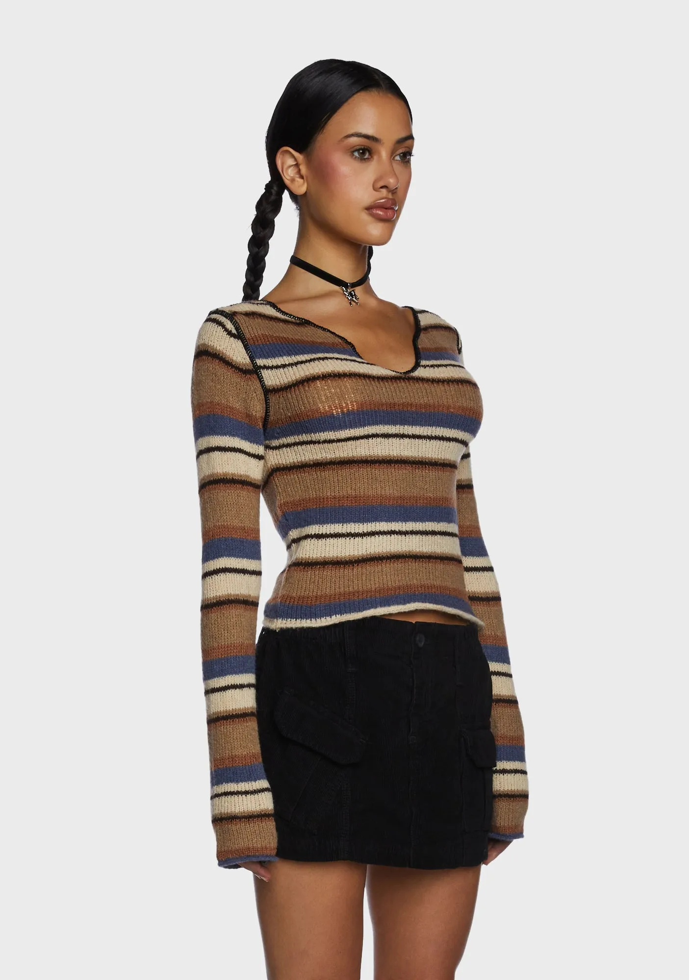 Flute Sleeve Knit Jumper sold by Dolls Kill product image thumbnail 3